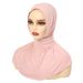 solid color hijab for women cross-border Malay hijab two buttons tied hijab hat_maomaolike.com