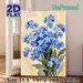 Blue Forget-me-not Floral Painting Poster, Textured Impasto-style Blue Blooms Poster, Delicate Natural Charm Ideal For Living Room, Bedroom Wall Decor_maomaolike.com