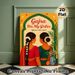 Gajra Themed Painting Poster, Warm-toned South Asian Folk Art Poster, Cultural Decorative Piece Suitable For Home Walls And Cultural Event Spaces_maomaolike.com