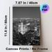 Night City Skyline Painting Poster, Monochrome Sleek Urban Night Scene Poster, Minimalist Sophisticated Wall Decor Ideal For Living Room, Office_maomaolike.com