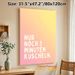 Cuddling Quote Painting Poster, Soft Pink-Yellow Gradient Typographic Poster, Cozy Warm Vibe Ideal For Bedroom, Living Room Relaxation Spaces_maomaolike.com