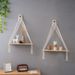 Minimalist DIY Bohemian Cotton Rope Woven Tapestry Storage Rack European Style Home Living Room Homestay Hanging Decoration_maomaolike.com
