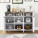 Sideboard Buffet Cabinet Kitchen Storage Cabinet With 5-Position Adjustable Shelves_maomaolike.com