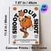 Basketball Cartoon Motivational Painting Poster, Vibrant Retro Cartoon Basketball Character With Inspiring Slogans Poster, Uplifting Wall Decor Ideal_maomaolike.com