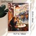 Cherry Blossom Cafe Gathering Painting Poster, Warm-toned Impressionist Poster, Serene Scene Of Friends Enjoying Treats By Cherry-blossom Lined_maomaolike.com