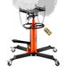 Transmission Jack, 1/2Ton/1100lbs Capacity Hydraulic Telescopic Transmission Jack, 2-Stage Floor Jack Stand With Foot Pedal, 360° Swivel Wheel, Garage/ Shop Lift Hoist, Orange_maomaolike.com
