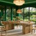 Farmhouse Dining Table, Rectangular Kitchen Dining Table For 6-8 People_maomaolike.com