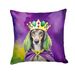 Saluki King Of Mardi Gras Throw Pillow Machine Washable, Indoor Outdoor Decorative Pillow For Couch, Bed Or Patio, 18Hx18W_maomaolike.com