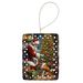 Basenji And Santa Claus Porcelain Ornament Christmas Tree Hanging Decorations For Home Christmas Holiday, Rectangle, Gift, Multicolor_maomaolike.com