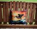 Pelican Fiery Sunset Throw Pillow Machine Washable, Indoor Outdoor Decorative Pillow For Couch, Bed Or Patio, 14Hx14W_maomaolike.com