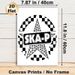 SKA-P Typography Painting Poster, Monochrome Checkered & Star Graphic Poster, Sleek Retro-style Print Ideal For Living Room, Music Studio Decor_maomaolike.com