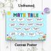Math Talk Themed Painting Poster, Colorful Pixel-style Math Discussion Prompts Poster, Guides Structured Math Conversations Ideal For Classrooms And_maomaolike.com
