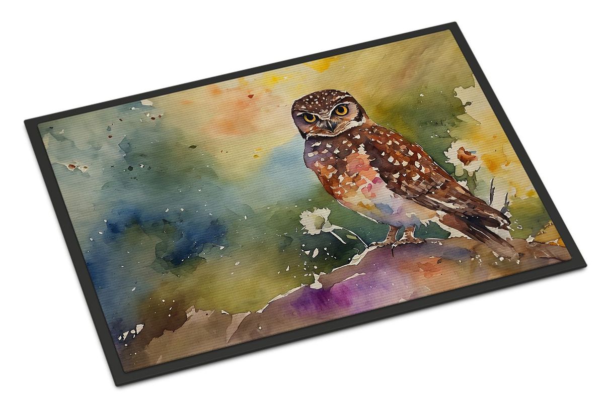 Burrowing Owl Doormat Front Door Mat Indoor Outdoor Rugs For Entryway, Non Slip Washable Low Pile, 24H X 36W_maomaolike.com