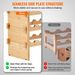 VEVOR 36 Bottle Stackable Modular Wine Rack Bamboo Wood Display Shelf 4-Tier_maomaolike.com