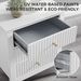 WOODEEM Fluted White Nightstand For Living Room Bedroom, 3 Drawers Side Table, Wavy Bedside End Table Light Gold Handle, 24 Inch_maomaolike.com