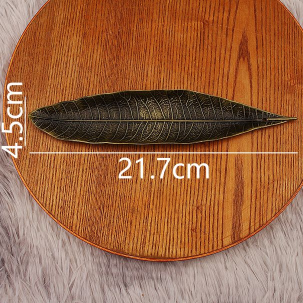 Antique Bodhi Leaf Alloy Tray Stick Holder Thread Buddhist Supplies Living Room Bedroom Incense Burner Sandalwood Offering Worship_maomaolike.com