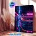 Cyberpunk Alley Bar Painting Poster, Vibrant Neon-lit Cyberpunk Rainy Alley Bar Scene Poster, Atmospheric Immersive Decor For Home Bar, Lounge, Game_maomaolike.com