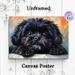 Black Fluffy Puppy Painting Poster, Vivid Realistic Oil Painting Style Poster, Warm Endearing Decor Ideal For Living Room, Bedroom And Pet Enthusiast_maomaolike.com
