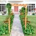 Wooden Arbor, Wedding Arch For Ceremony, Wood Trellis For Plant Climbing, Christmas Decor Pergola For Garden Backyard_maomaolike.com