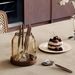 Vintage Storage Stainless Steel Fork Spoon Dessert Fruit Pick Jar Chopstick Holder Desktop Household_maomaolike.com