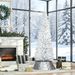 White 6' Artificial Pencil Christmas Tree With 390 Realistic Branch Tips And Plastic Stand_maomaolike.com