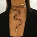 Creative Personalized Hot Iron Flexible Twisted Jewelry Bendable Snake Head Pendants Girl Women's Necklace_maomaolike.com