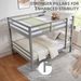 Full Over Full Bunk Bed With Thick Posts,Wooden Bunk Bed With High Guardrail And Ladder For Kids, Teens, Dorm Rooms, And Guest Rooms,No Box Spring Needed, Grey_maomaolike.com