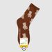 Socks Korean socks cute bear mid waist women's socks kiki women's cotton socks couple style girls college style men_maomaolike.com