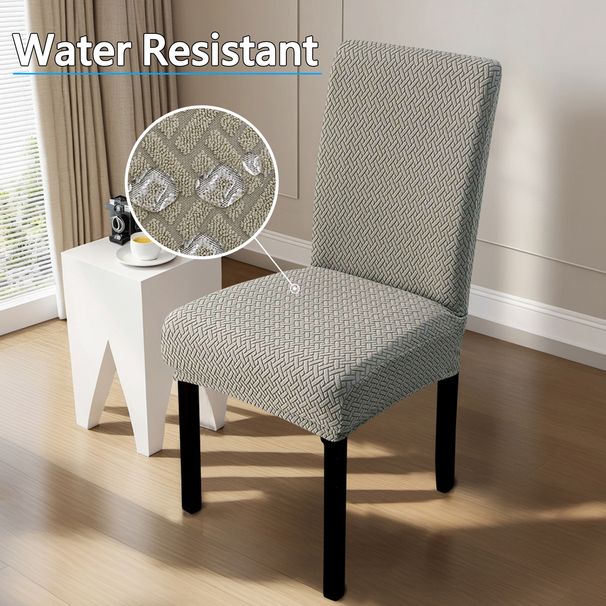 Cross-border Jacquard Elastic T-shaped Striped Waterproof Chair Cover, Anti-cat Scratch, For Home And Hotel Dining Chairs, Summer Dr_maomaolike.com