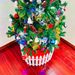 5 ft Artificial Christmas Tree with LED Energy-Saving Lights, Includes 109 Pendants, Tree Skirt, and Guardrails_maomaolike.com