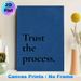 Trust The Process Inspirational Painting Poster, Minimalist Dark Blue Textual Poster, Motivational Wall Decor Ideal For Home Office, Living Room_maomaolike.com