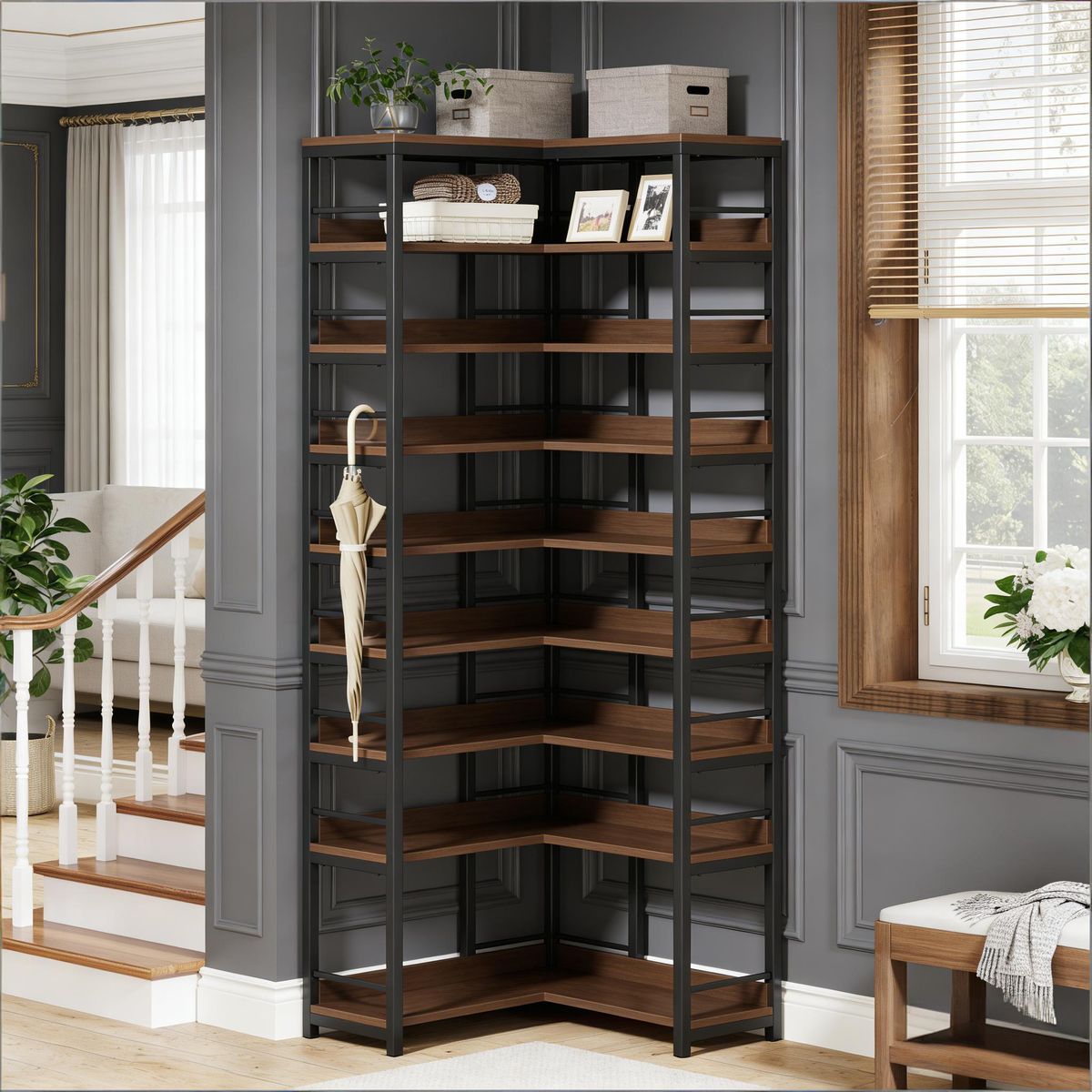 Corner Shoe Rack, Freestanding Shoe Storage Shelf_maomaolike.com