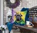 Cane Corso King Of Mardi Gras Throw Pillow Machine Washable, Indoor Outdoor Decorative Pillow For Couch, Bed Or Patio, 18Hx18W_maomaolike.com