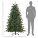 6ft Artificial Christmas Tree With 1821 Tips, Foldable Metal Stand, Easy Assembly, Hinged Xmas Tree For Home, Office, Holiday, Green_maomaolike.com