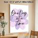 Inspirational Quote Floral Painting Poster, Soft Watercolor-style Light Purple Flower Poster, Warm Encouraging Decor For Bedroom, Living Room And_maomaolike.com