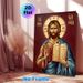 Jesus Christ Orthodox Icon Painting Poster, Traditional Gilded Religious Iconographic Style Poster, Reverent Spiritual Decor Suitable For Home, Chapel_maomaolike.com