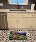 Colorado Rocky Mountain Columbine In Watercolor Memory Foam Kitchen Mat Machine Washable Anti-Fatigue Mat Cushion Comfort Bath Mat Or Kitchen Rug_maomaolike.com