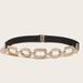 HOT Elastic belt For Women Gold Link chain buckel splice Waist tivetelescopic rubber for dress shirt Garment multiple_maomaolike.com