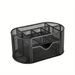 Basics Mesh Desk Office Organizer, Black, 9.25" X 4.53" X 3.94"_maomaolike.com