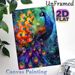 Peacock Themed Painting Poster, Vibrant Watercolor-Style Vivid Peacock With Colorful Feathers Poster, Eye-catching Artistic Decor Ideal For Living_maomaolike.com