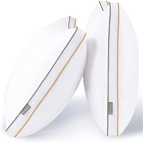 Luxury Hotel Collection Bed Pillows For Sleeping,Side Mesh Design With Premium Down Alternative Filling For Back, Stomach Or Side Sleepers_maomaolike.com