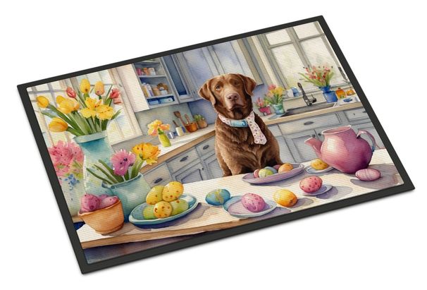 Decorating Easter Chesapeake Bay Retriever Doormat Front Door Mat Indoor Outdoor Rugs For Entryway, Non Slip Washable Low Pile, 24H X 36W_maomaolike.com