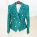Women's New Style Star Fashion Fringed Tweed Slim Blazer_maomaolike.com