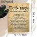 We The People US Constitution Preamble Painting Poster, Vintage Aged Parchment-style Poster, Classic Historical Patriotic Text Decor, Suitable For_maomaolike.com