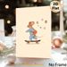 Skateboarding Mouse Painting Poster, Warm-toned Cute Cartoon Poster, Playful Design Of Mouse In Striped Outfit On Skateboard With Butterflies, Brings_maomaolike.com