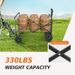 1pc Collapsible Foldable Wagon Cart, 330LBS Heavy Duty Utility Garden Cart With All-Terrain Wheels For Beach, Lawn, Sports, Camping, Black, 30"_maomaolike.com