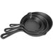 3Pcs Pre-Seasoned Cast Iron Skillet Set 6/8/10in Non-Stick Oven Safe Cookware Heat-Resistant Frying Pan_maomaolike.com