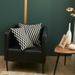 Yarn Dyed Jacquard Pillow Black And White Simple Home Atmosphere Sofa Cushion Cover_maomaolike.com