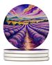Colorful English Lavender Large Sandstone Coasters Pack Of 4 Absorbent Round Coasters Decor Gifts For Men Or Women, 4 In, Multicolor_maomaolike.com