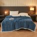 Factory Wholesale Three-Layer Quilted Beibei Crystal Velvet Blanket Solid Color Thickened Export Cross-Border_maomaolike.com